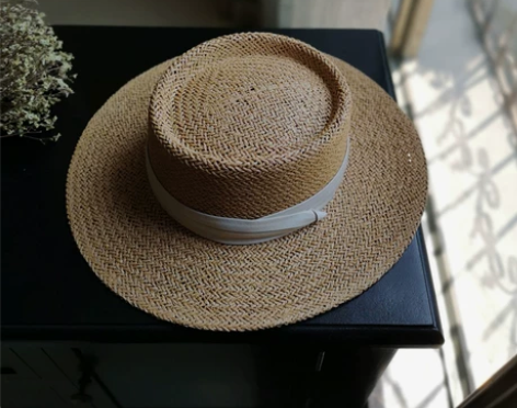 网红ins夏出游度假沙滩遮阳防晒复古英伦女...