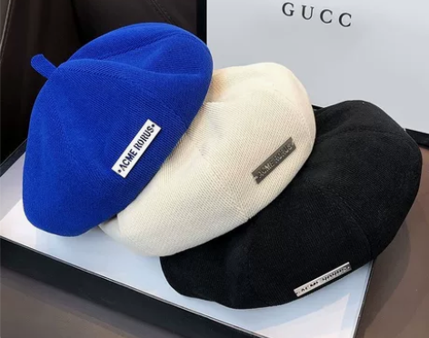 日系复古金属标贝雷帽特价！特价！ 蓝色巨显...