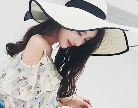 沙滩帽子波西米亚海边出游大帽檐女夏海滩太阳...