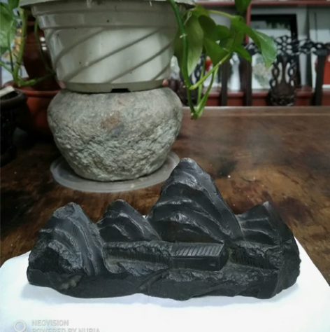 清端石笔架山,苏工精作,山水亭台,细腻和谐...