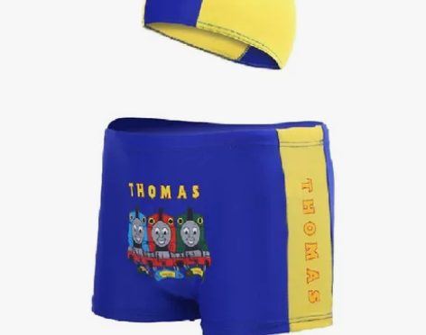 付邮送！男童托马斯泳衣+泳帽，150码，买...