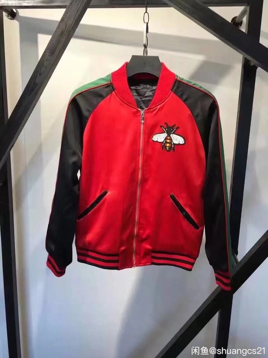 欧美潮牌刺绣蜜蜂棒球夹克棉服外套欧美潮牌刺...