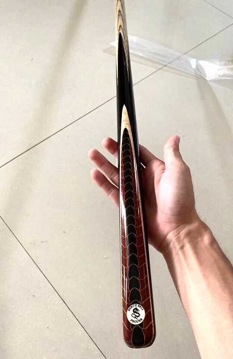 龙鳞球杆一体通杆台球杆小头斯诺克英式桌球中...
