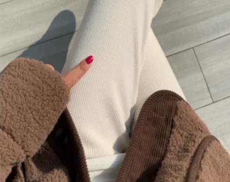 ?加绒咖色雪尼尔灯芯绒阔腿裤女秋冬宽松垂感...