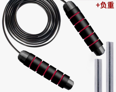 负重跳绳健身锻炼减脂学生中考比赛钢丝绳 轴...