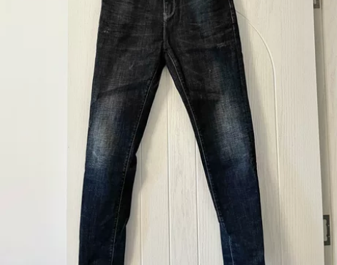 二手包邮 外贸深灰做旧男士牛仔裤休闲长裤 ...