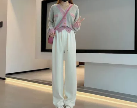 【20一条包邮】加绒雪尼尔阔腿裤女秋冬新款...