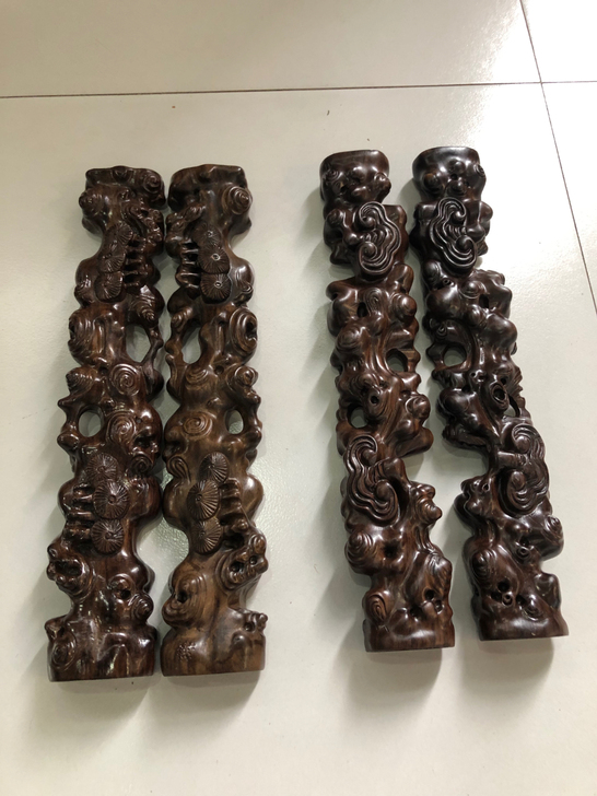 精工制作，黑檀木整木制作镇尺 镇纸，文房器...