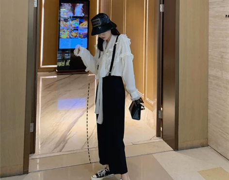 大花媛DHY秋装百搭高腰复古气质九分裤 可...