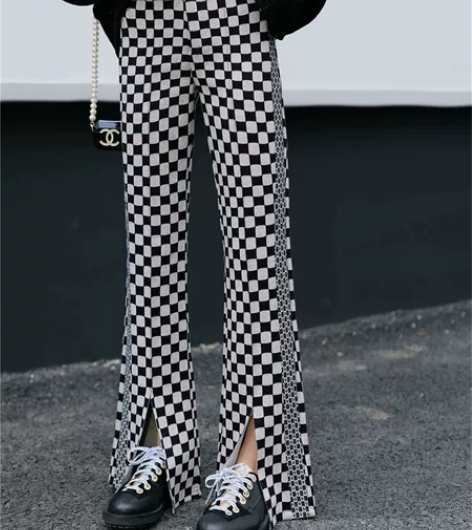 SHALLGAR笑格花妖原创复古摩登棋盘格...