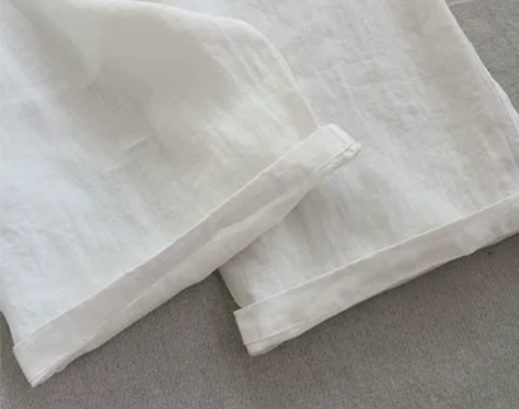 ?纯苎麻 阔腿裤  穿着透气 感兴趣的话点...