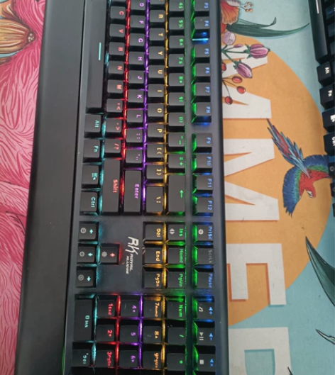 RK 青轴机械键盘  键盘灯光可变 九成左...