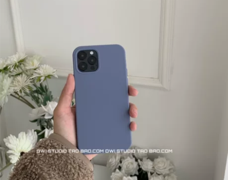 韩国ins薰衣草灰色液态硅胶手机壳适用苹果...