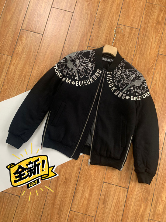 Evisu 羊毛棒球夹克 刺绣款