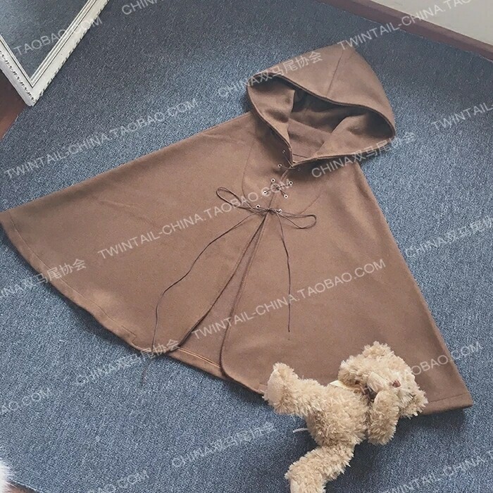 CHINA双马尾协会软妹黑历史山尖帽棕色斗...