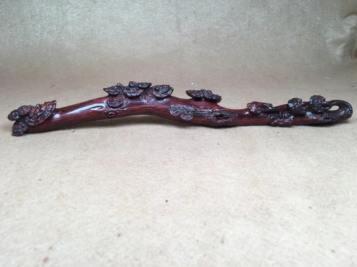 全手工精品海黄《人生如意》笔架，尺寸：长3...