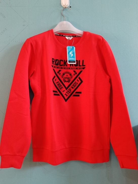 特步儿童 男童 加绒卫衣 170