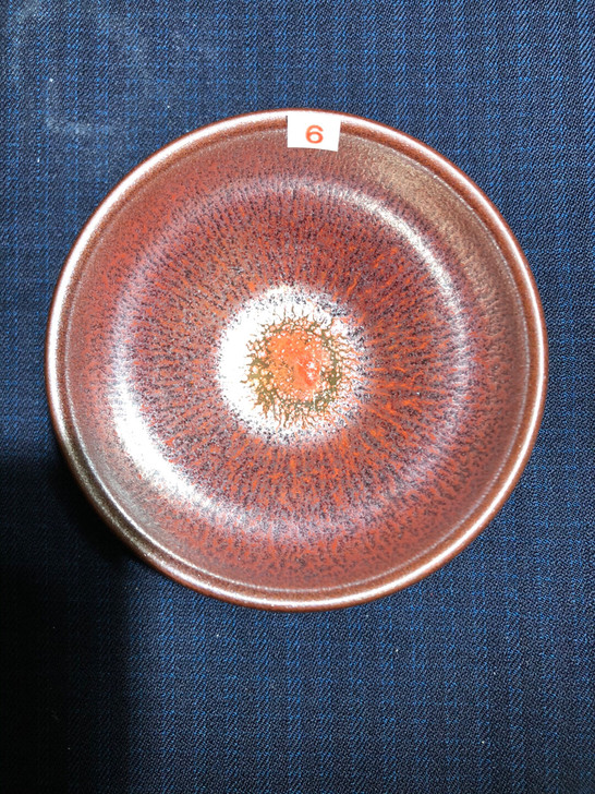 11精品柴烧建盏铁锈敛口盏