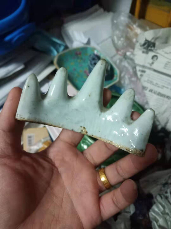 宋代山形笔架，文房墨宝，完整。