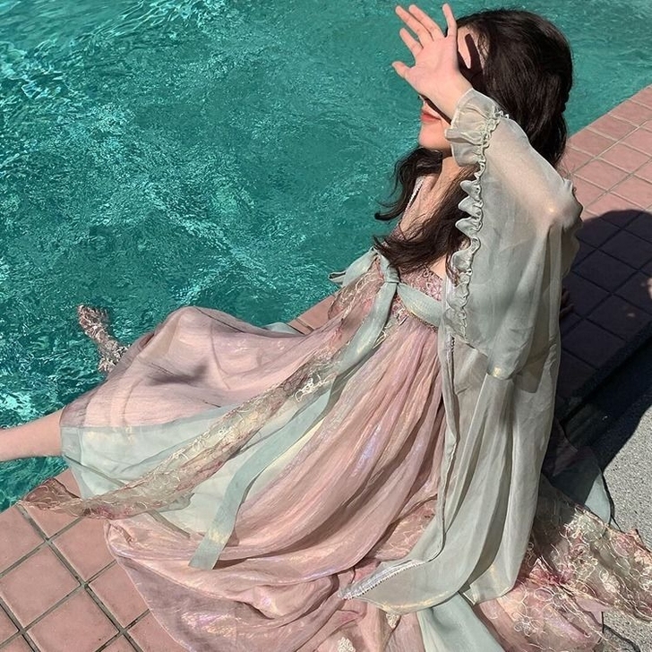 桃汁夭夭-改良汉服仙中国风大摆飘逸汉元素重...