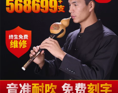 【狂欢价】葫芦丝乐器初学者c调降b调a调g...