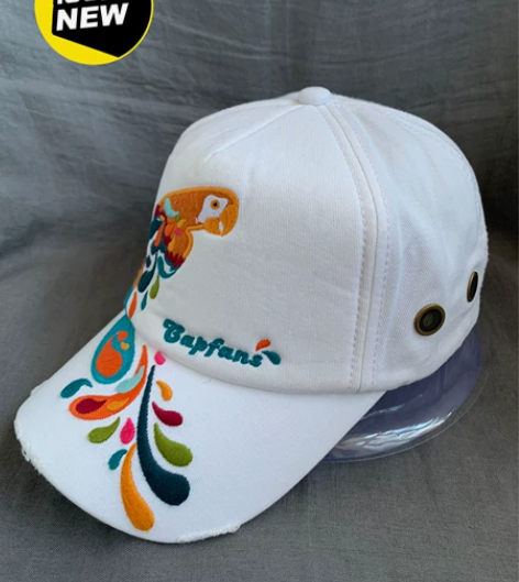 Cap fans 重工立体鹦鹉刺绣运动休闲...