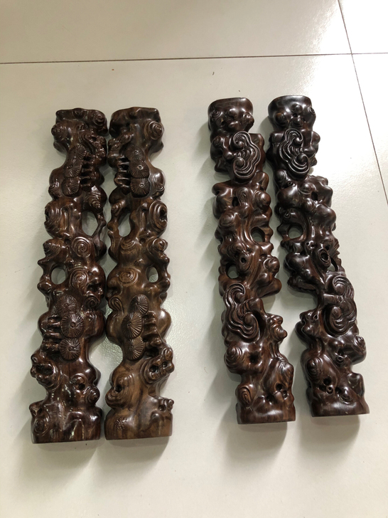 精工制作，黑檀木整木制作镇尺 镇纸，文房器...