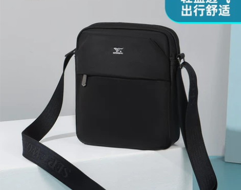 七匹狼新款单肩包男士包包牛津布休闲斜挎包轻...