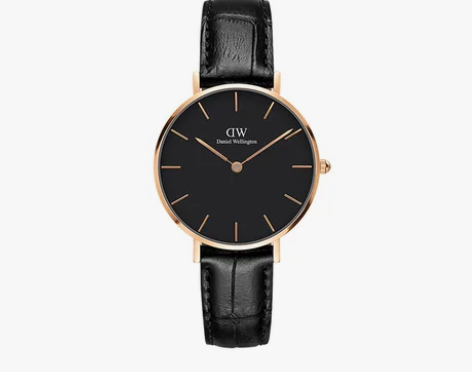 Danielwellington黑色皮带女...