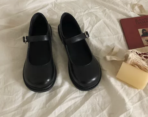 复古小皮鞋女可爱软妹jk制服玛丽珍大头娃娃...