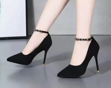 2022四季新款职场OL工作细跟超高跟鞋一...