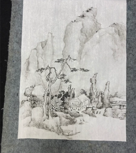 #粉丝福利# 编号177纯手绘 国画 未装...