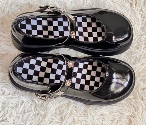 白色小众玛丽珍鞋女夏季厚底增高法式单鞋复古...