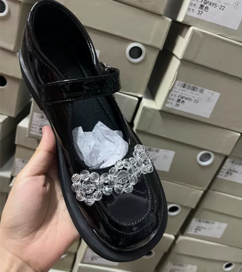厚底水钻乐福鞋玛丽珍鞋英伦风小皮鞋 2公分...