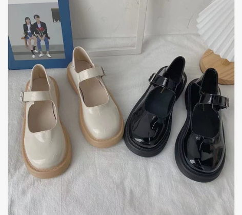 【JK小皮鞋】自然卷同款2021新款小皮鞋...