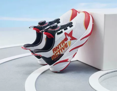 犟弹赤焰安踏儿童鞋2022男童鞋旋转扣跑步...