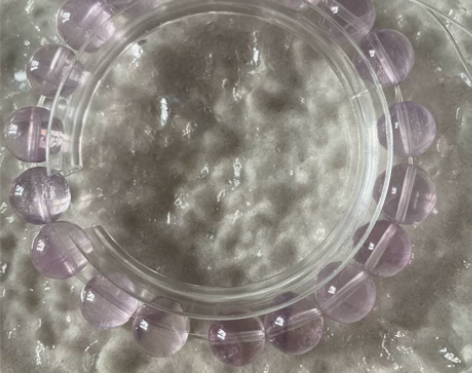 天然水晶 萤石透体，浅紫色！10m尺寸，图...