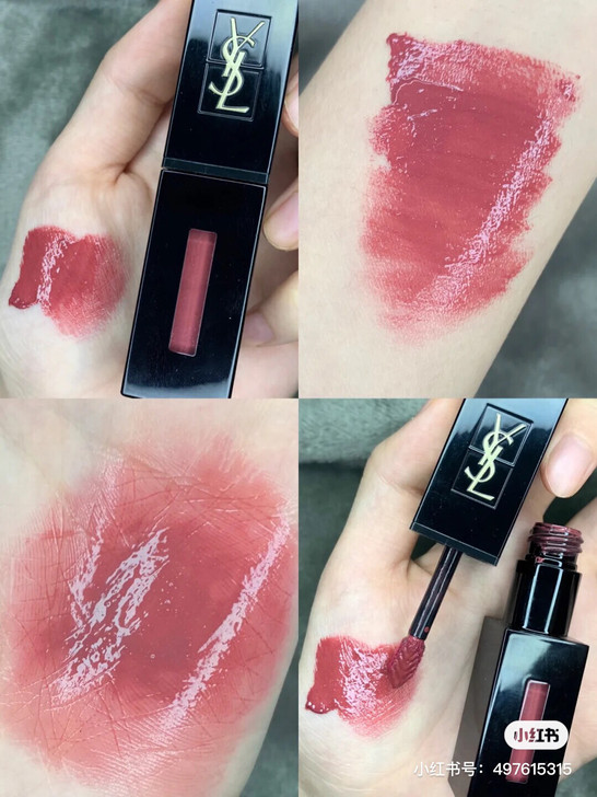 YSL镜光唇釉407，千人千色老网红，玫瑰...