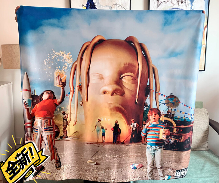 Travis Scott专辑装饰布背景布挂...