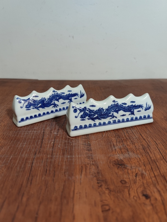 老青花笔架一对