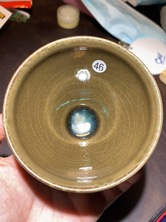 龙窑柴烧建盏纯手工玉子冰裂茶末釉