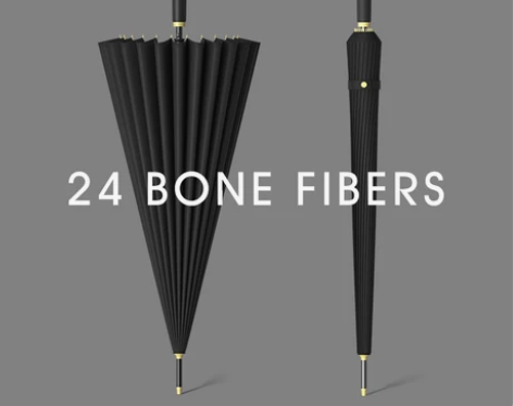 24骨长柄雨伞男士大号加固加厚结实抗风暴雨...