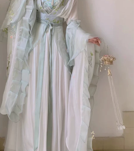 捌伍柒原创 解忧 汉服女南北朝绣花套装魏晋...