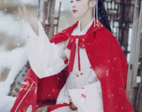 兰若庭汉服女装日常秋冬款斗篷外披百搭袄裙襦...