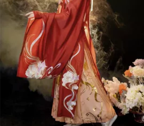 洛月|如梦霓裳原创汉服唐制红色诃子裙大袖衫...