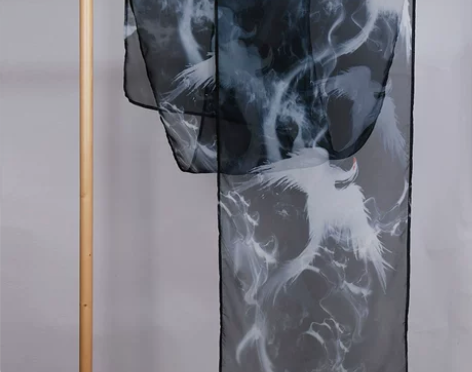 如梦霓裳汉服女齐胸齐腰襦裙披帛水墨重明3....