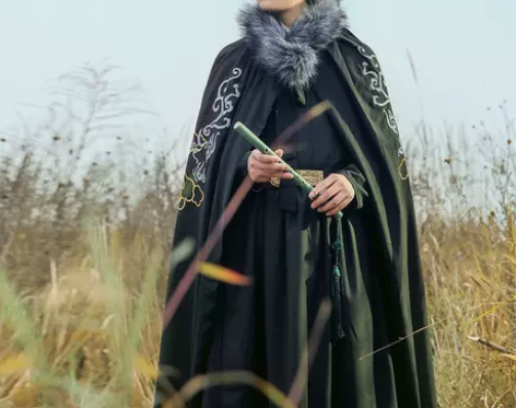 如梦霓裳汉服男装加厚加绒斗篷M120 夜游...