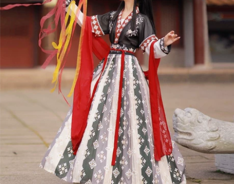 唐制汉服女唐褙子交领短衫褶裙原创改良 只穿...