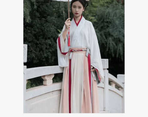 现货 五五年工作室原创汉服女秋色晋制交领齐...