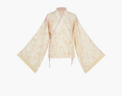 七月夕汉服晋制 山有木兮 交领大袖襦宽袖上...